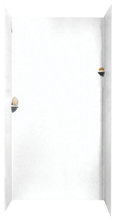 Swan 36x48x96 Solid Surface Shower Wall Surround, White