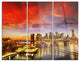 "Manhattan Skyline at Winter" Photo Metal Wall Art, 3 Panels, 36"x28"