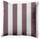 20x20" Graduated Stripe Nautical Decorative Indoor Pillow, Dusty Purple