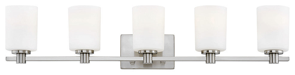 Hinkley Karlie Bathroom Vanity Light, Brushed Nickel, 5 Light
