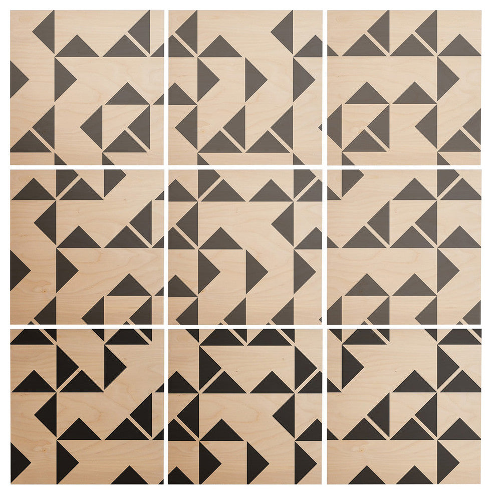 Deny Designs Holli Zollinger Pinwheels Wood Wall Mural, 3'x3'