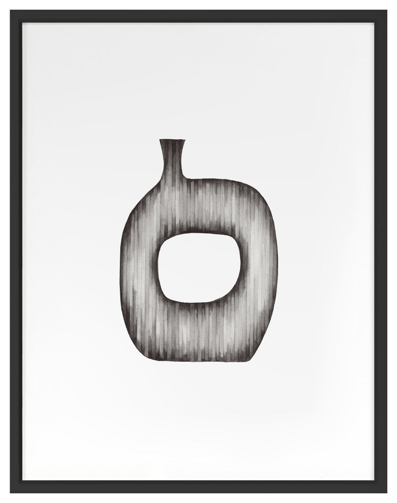 Gradient Curves 1 Fine Art Print, Black, 41"x32"