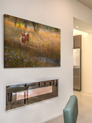 "Flowered Meadow Fawn" Print on Canvas by Chris Vest