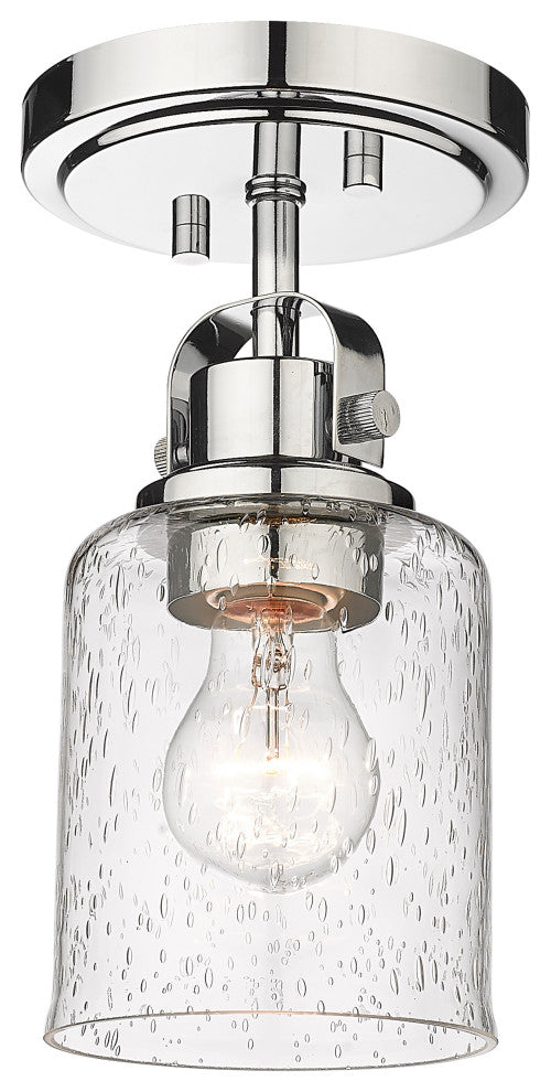 Z-LITE 340F1-CH 1 Light Flush Mount, Chrome