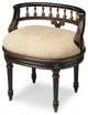 Vintage Black and Brown Vanity Seat