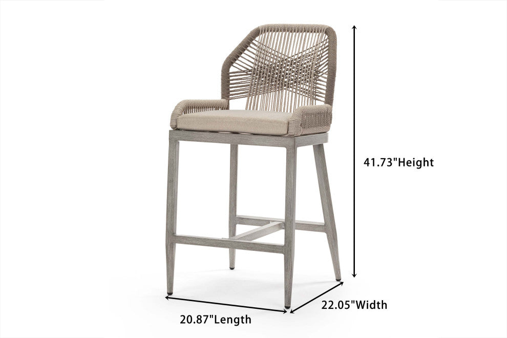 UFE, 2-Pieces Indoor/Outdoor Weather Proof Bar Stool, Bar Stool 30" Bar Height