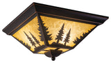 Yosemite 14" Tree Flush Mount Ceiling Light Burnished Bronze