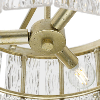 Chevall Collection 3-Light Modern Organic Pendant, Gilded Silver