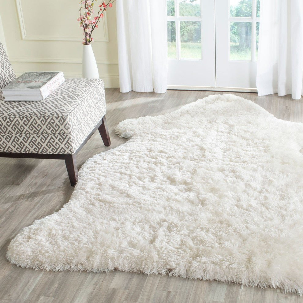 Safavieh Shag 200 SG270A 7' Square White Rug