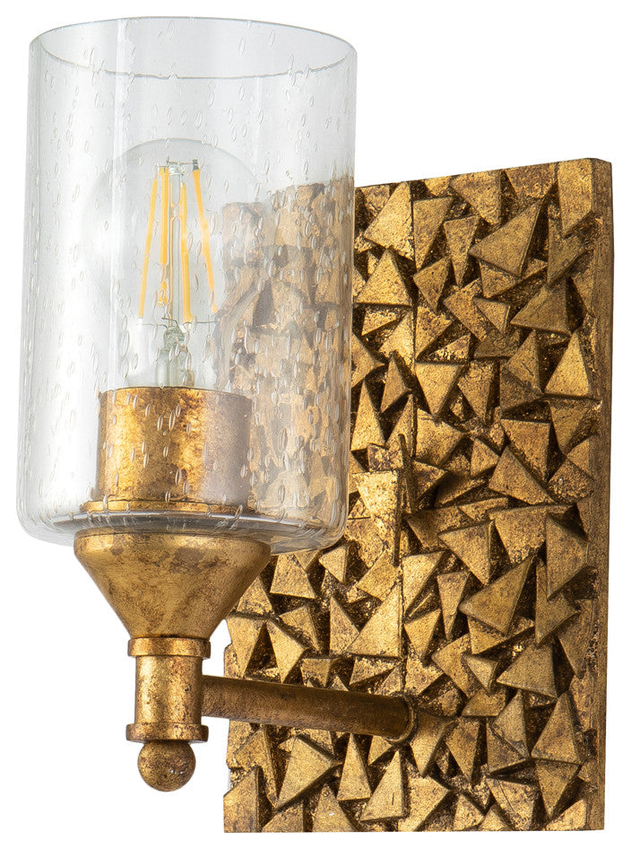 Mosaic 1-Light Bath Vanity Light, Antique Gold