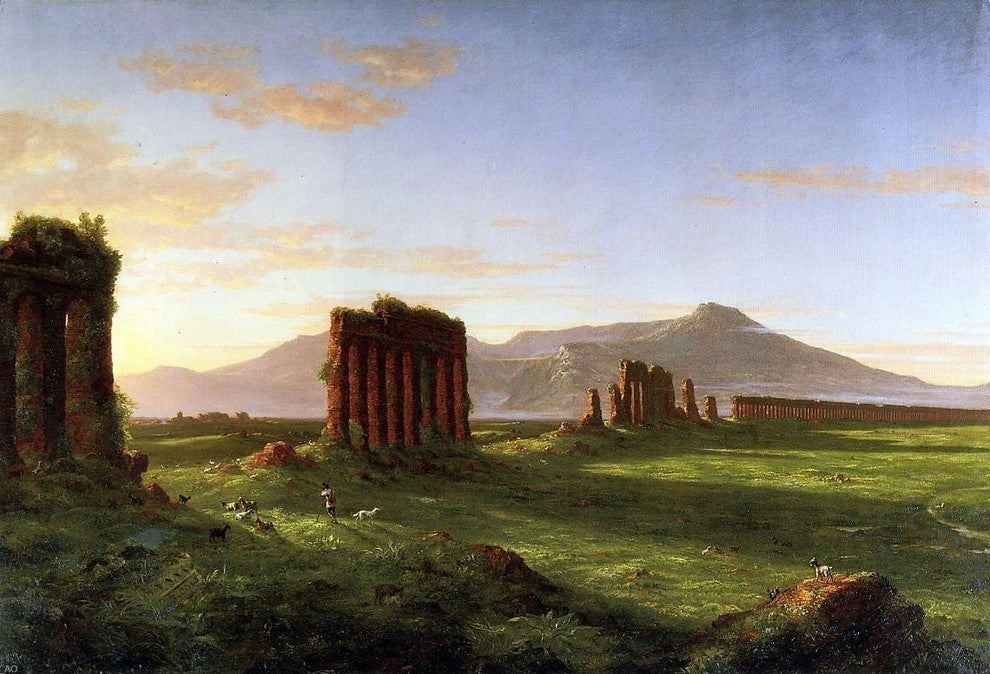 Thomas Cole Roman Campagna Premium Canvas Print