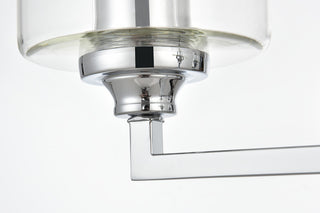 4 Light Chrome And Clear Bath Sconce