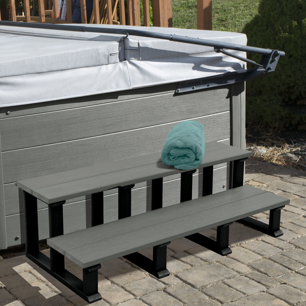 Spa 2-Tier Steps, 48", Coastal Teak