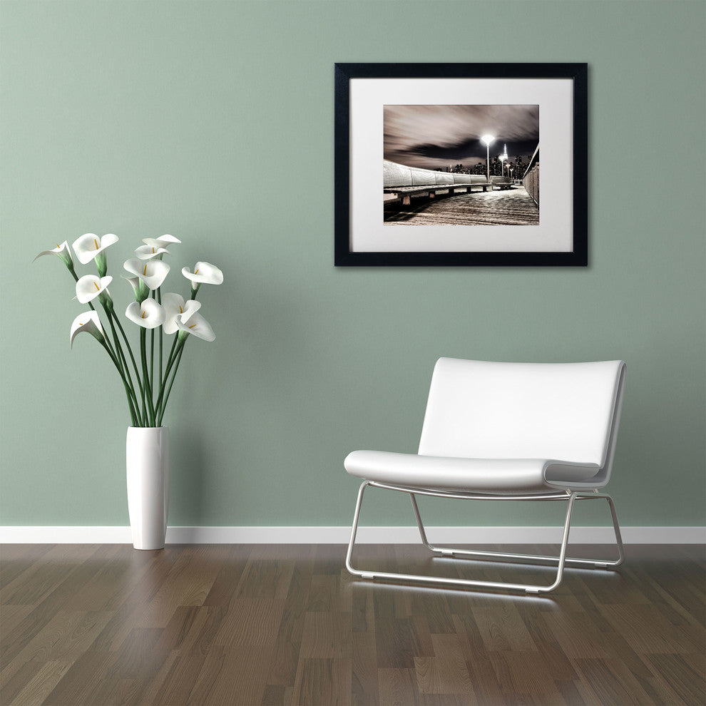 'NYC' Matted Framed Canvas Art by David Ayash