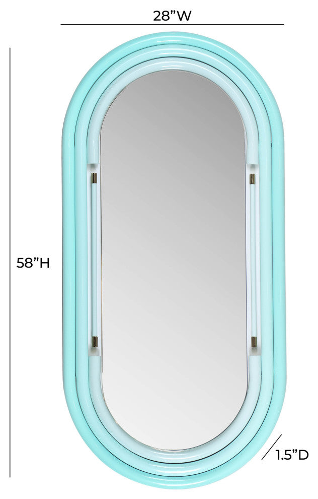 Neon Large Wall Mirror, Blue
