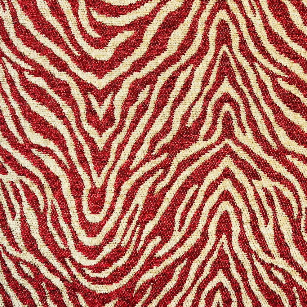 Oasis Waves Red Luxury Throw Pillow, 22"x22"