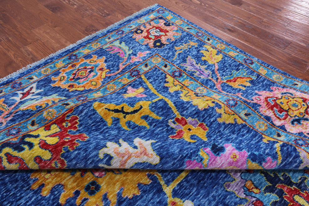 10' 0" X 13' 9" Handmade Turkish Oushak Wool Rug - Q14780