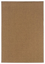 Oriental Weavers Karavia Collection Tan Solid Indoor/Outdoor Rug 5'3"X7'6"