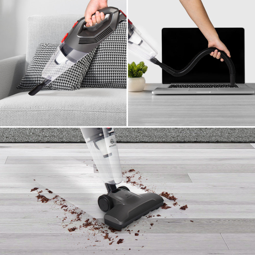 Moosoo Stick Vacuum Cleaner, Lightweight Corded Vacuum for Hard Floors, Pet Hair