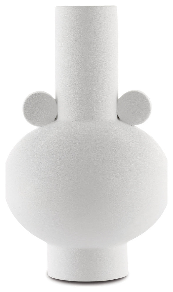 Happy 40 Round White Vase