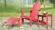 Linon Teak Adirondack Chair, Red