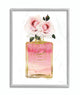 Stupell Industries Pink and Gold Ombre Perfume Bottle with Roses, 11 x 14