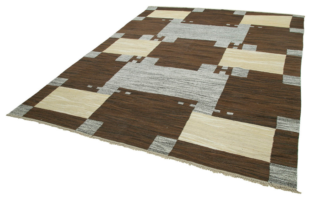 Rug N Carpet - Handwoven Turkish 8' 1'' x 10' 4'' Flatweave Wool Kilim Rug