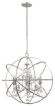 Crystorama Solaris Chandelier Wrought Iron Sphere Clear Crystals