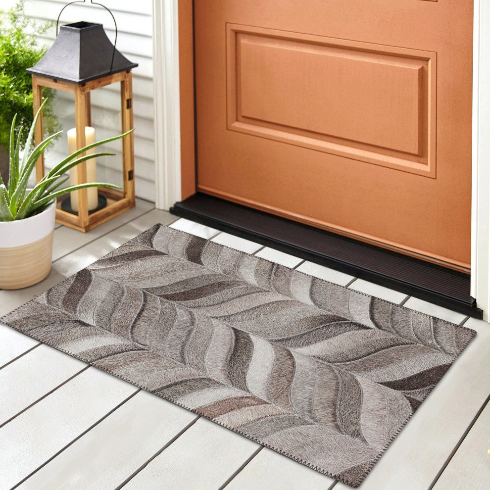 Indoor/Outdoor Stetson SS11 Flannel Machine Washable 1'8" x 2'6" Rug