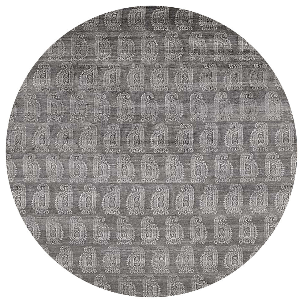 Ahgly Company Indoor Round Mid-Century Modern Area Rugs, 5' Round