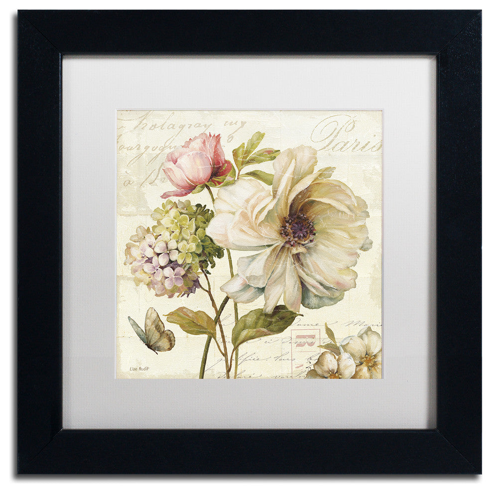 'Marche de Fleurs V' Matted Framed Canvas Art by Lisa Audit