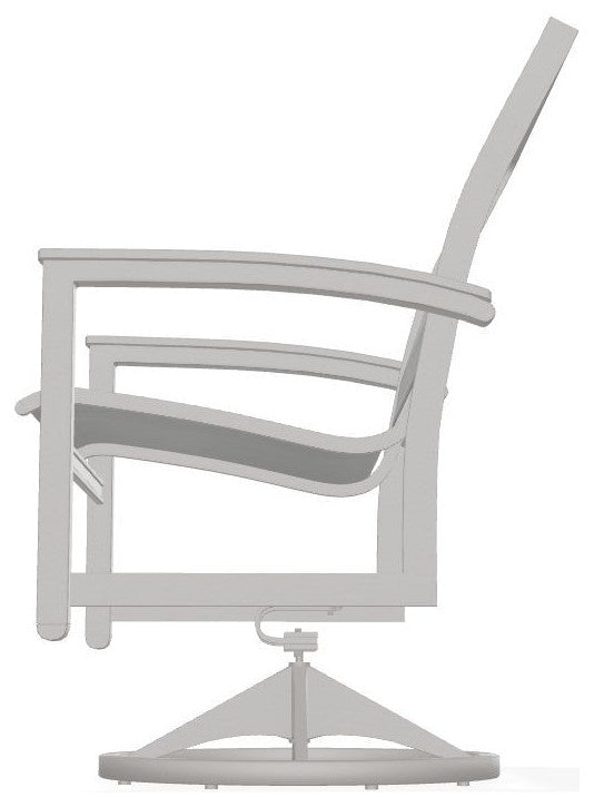 Bazza Sling Outdoor Swivel Rocker, Alloy/Warm Gray