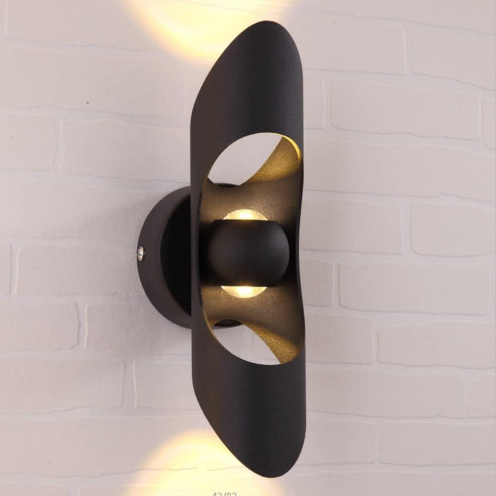 Creative LED Wall Lamp in the Futuristic Style, for Living Room, Bedroom, Black, Neutral Light
