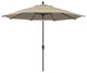 11' Bronze Auto-Tilt Crank Aluminum Umbrella, Beige Olefin