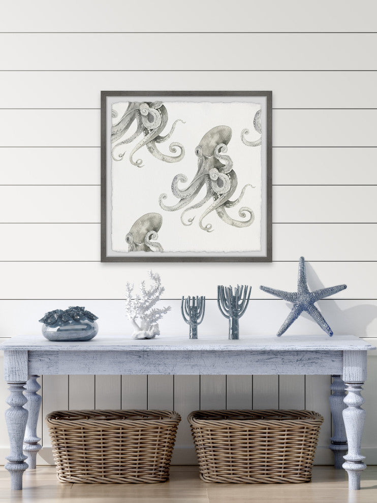 "Octopus Dreams" Framed Painting Print, 32x32