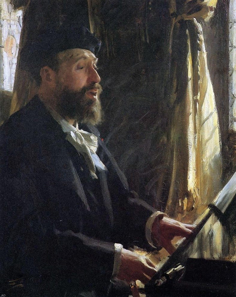 Anders Zorn A Portrait of Jean-Baptiste Faure, 20"x25" Wall Decal