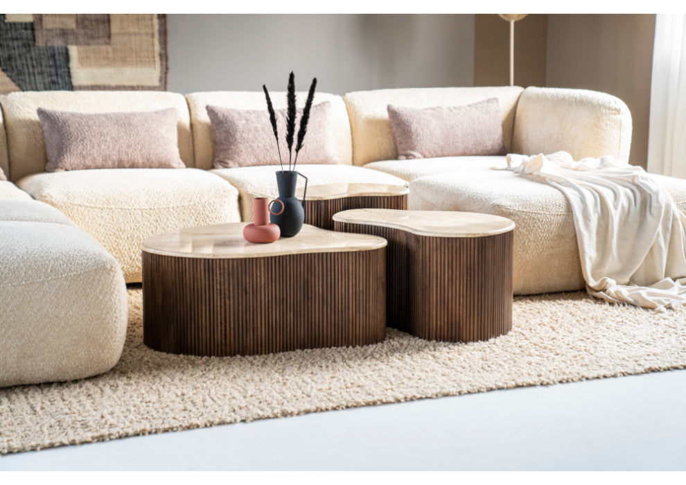 Organic Travertine Coffee Table | Eleonora Mari, Medium