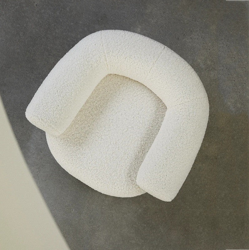 Light Luxury Single Velvet Sofa For Living Room, Fleece