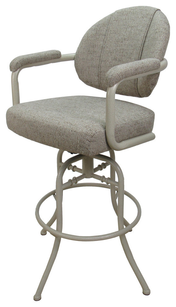 Swivel Tilt Metal Counter 26" 30" Bar Stool M-70, Hemsath Driftwood - Beige, 30"