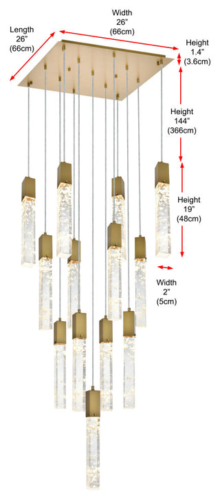 Home Living 26" Pendant, Satin Gold