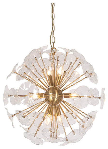 Sancia Poppy Globe Chandelier 32" in Dia