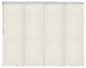Scarlet 4-Panel Track Extendable Vertical Blinds 48-88"W