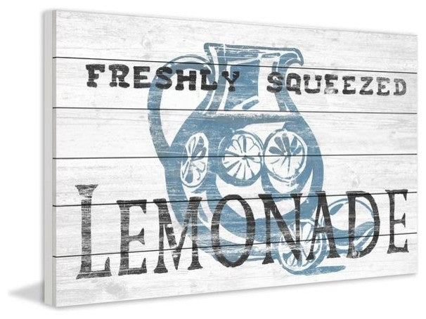 "Squeezed Lemonade" Painting Print on White Wood, 24"x16"