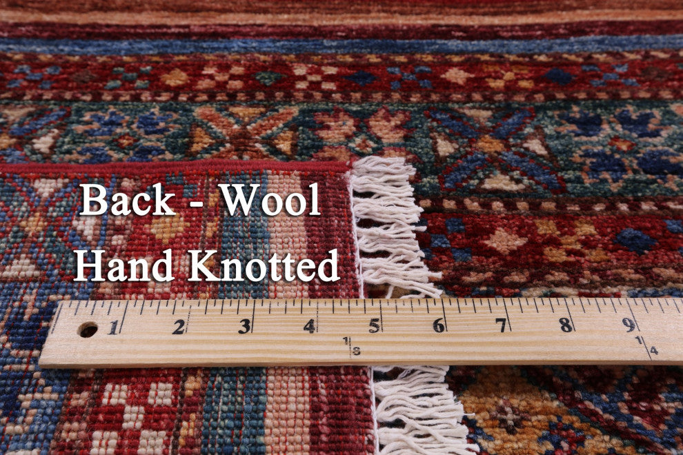 5' 1" X 6' 8" Super Kazak Khorjin Handmade Rug Q10458