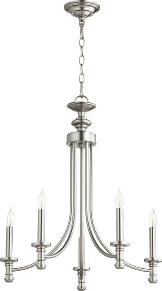 Quorum Lighting Rossington Transitional Chandelier, Satin Nickel