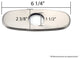Luxier Rounded Kitchen Faucet Single-Hole Deck Plate, 6.25", Brushed Nickel