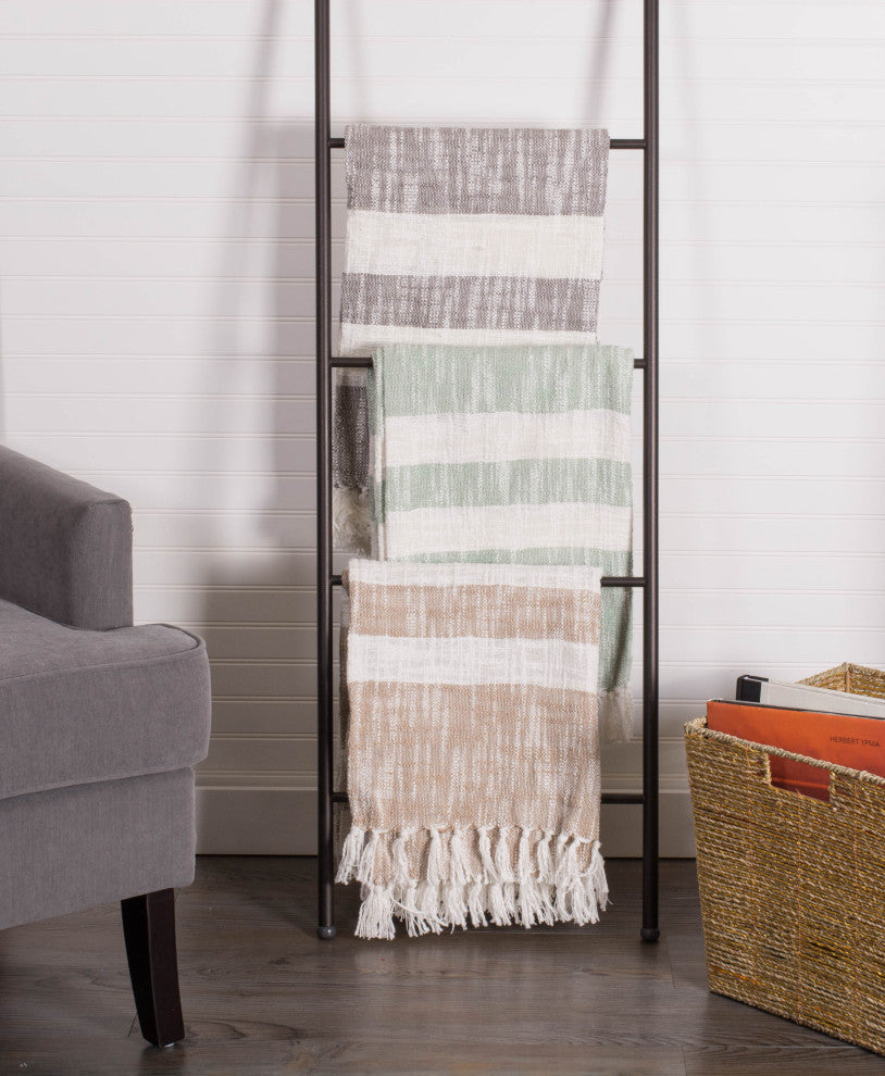 DII Mint Slub Stripe Throw