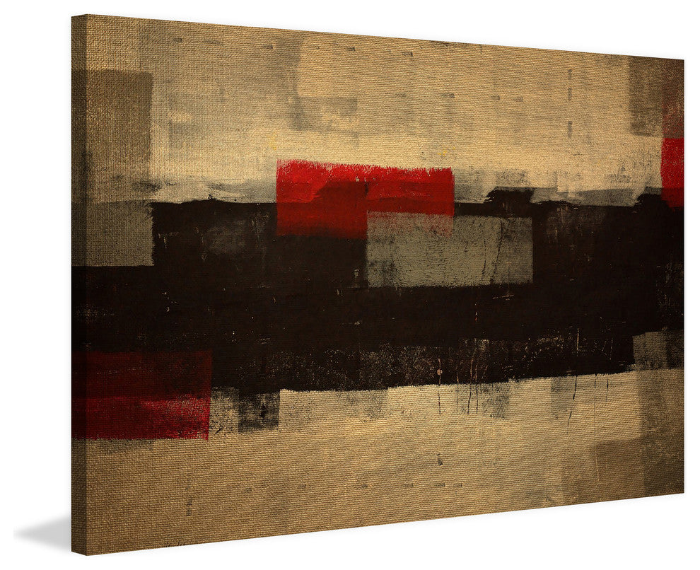 "Sacred Intensity" Painting Print on Gold Metallic Canvas