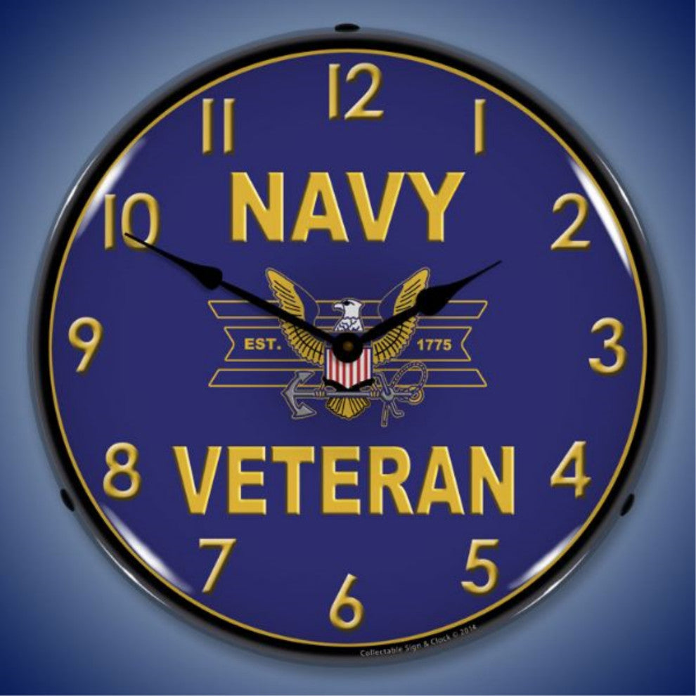 1407525 Navy Veteran Clock