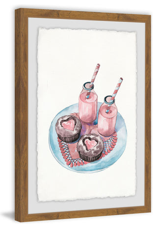 "Pink Sweets" Framed Painting Print, 12"x18"